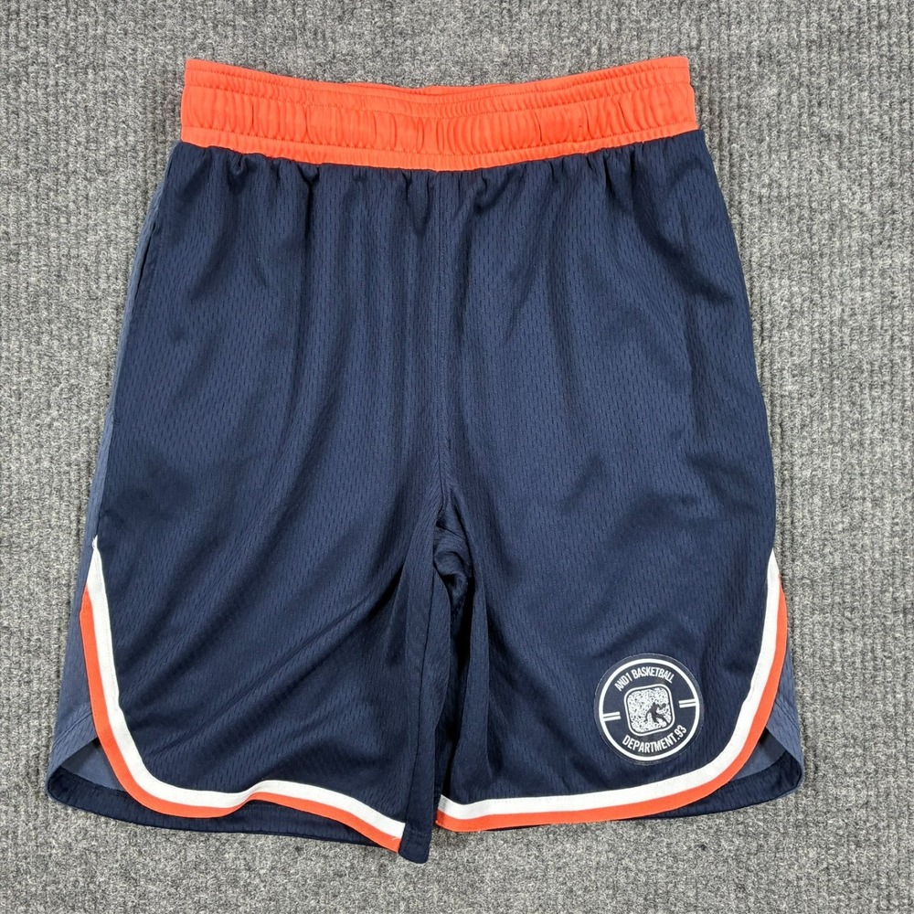 AND1 Mens Basketball Shorts Size Small Navy Athletic Pull On Drawstring Stretch